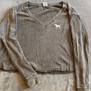 “Pink” long sleeve crop top